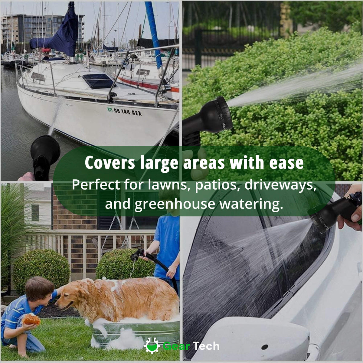 Expandable Garden Hose with 8‑Mode Spray Nozzle Leak‑Proof & Anti‑Kink
