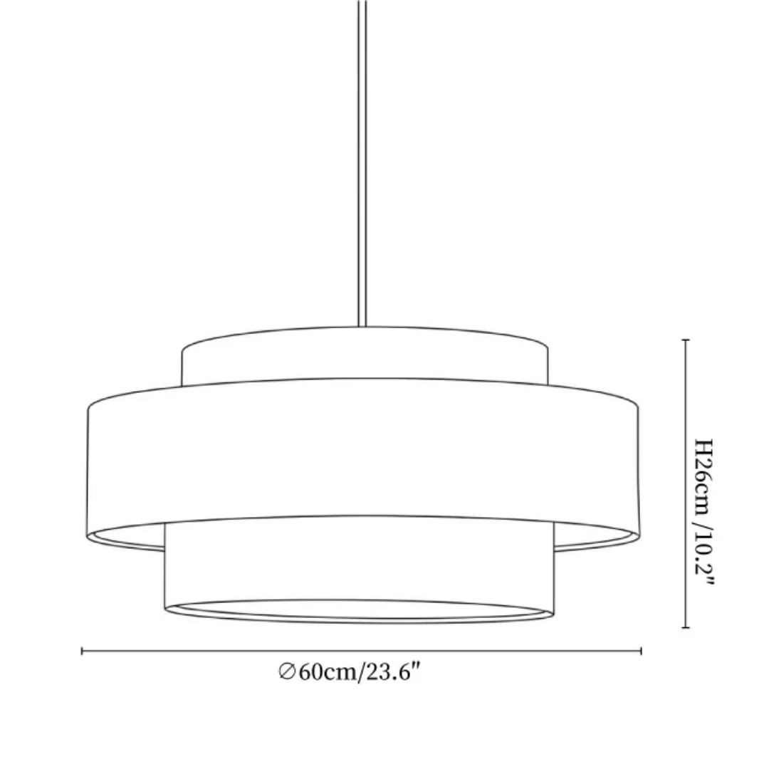 ® - Hanglamp Met Gelaagd Linnen Design