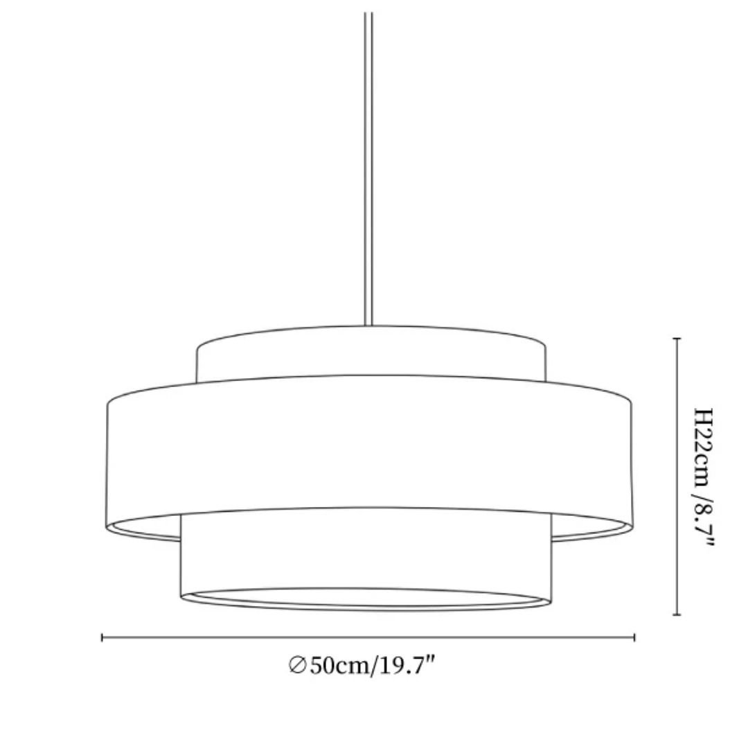 ® - Hanglamp Met Gelaagd Linnen Design
