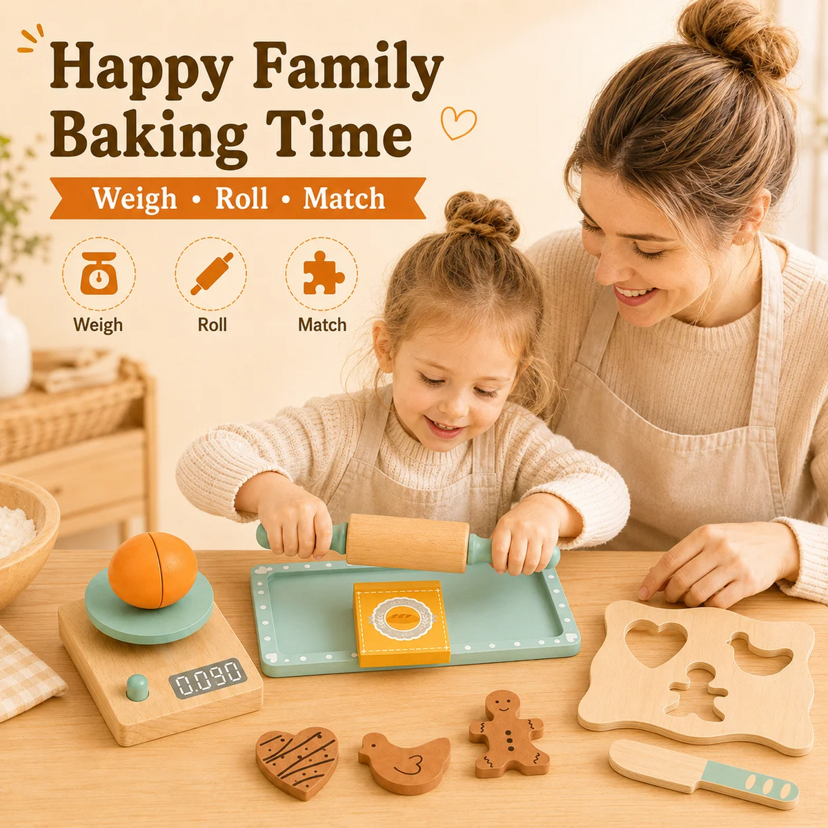 BakeBuddy – Creatief & Educatief – Houten Bakset Speelgoed