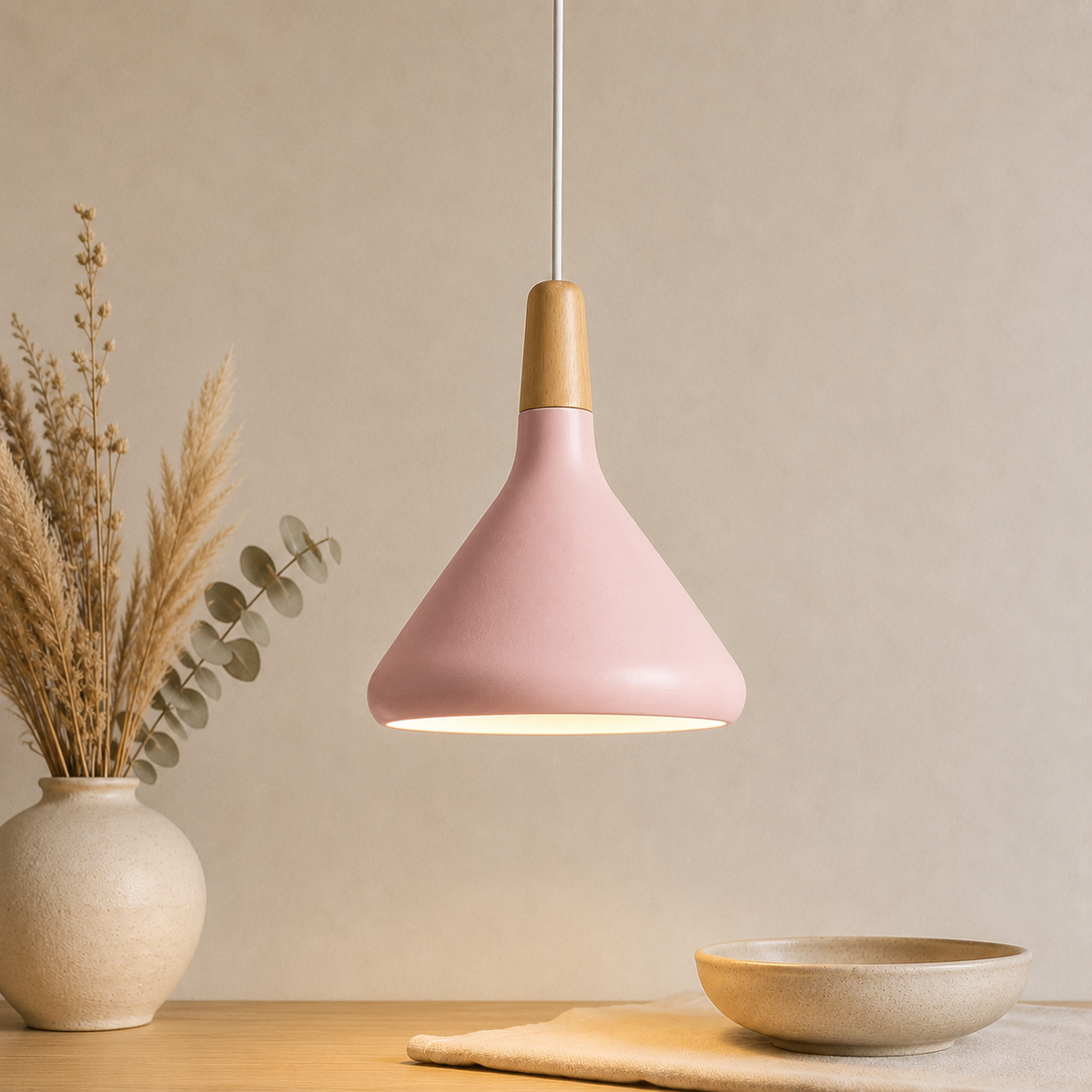 Nordische Holz Pendelleuchte