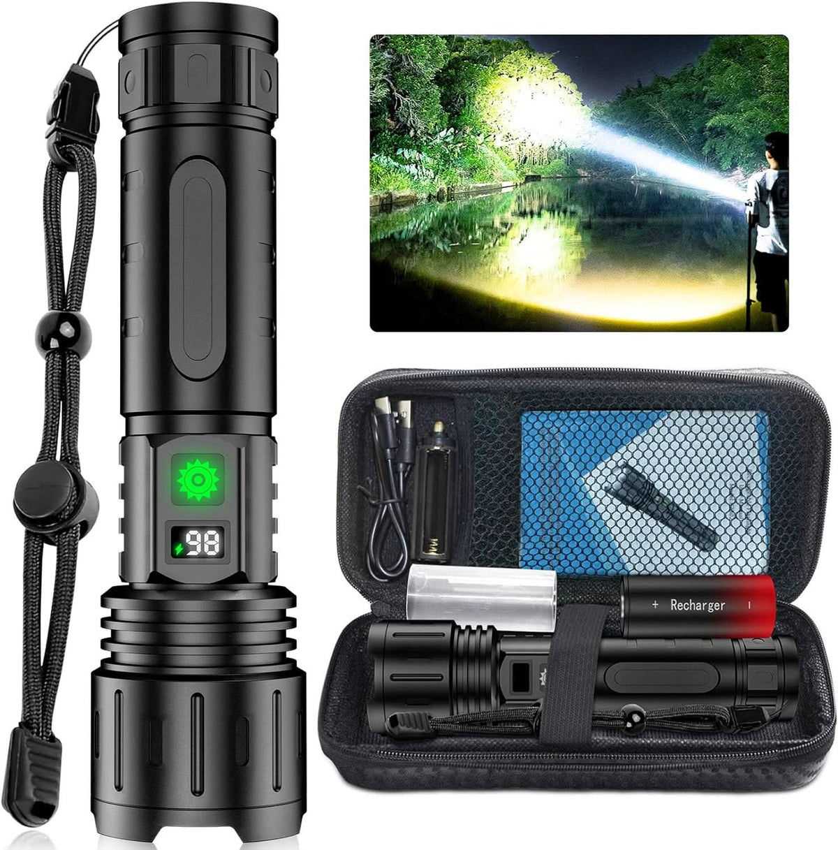 ULTRABEAM - LED Flashlight for Everyday Use and Outdoor Activities