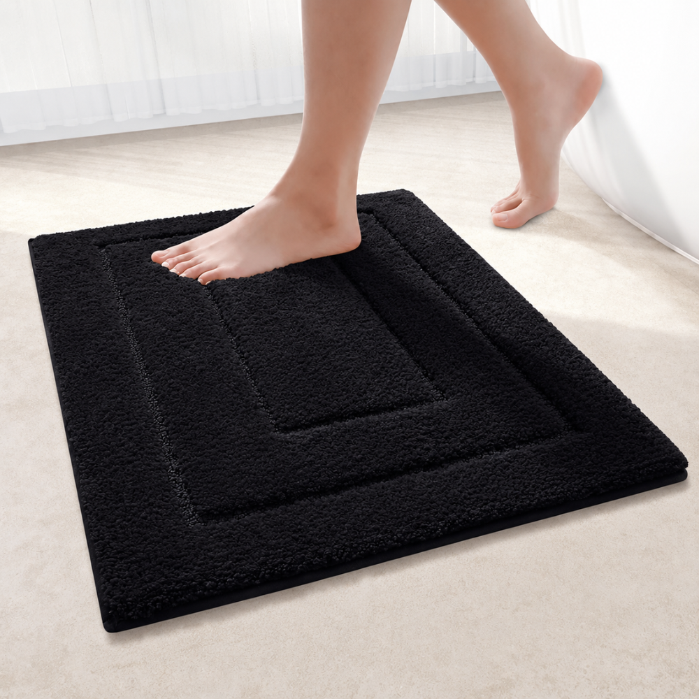 CloudStep Non-Slip Microfiber Bath Mat | Ultra-Absorbent Bathroom Rug for Modern Decor