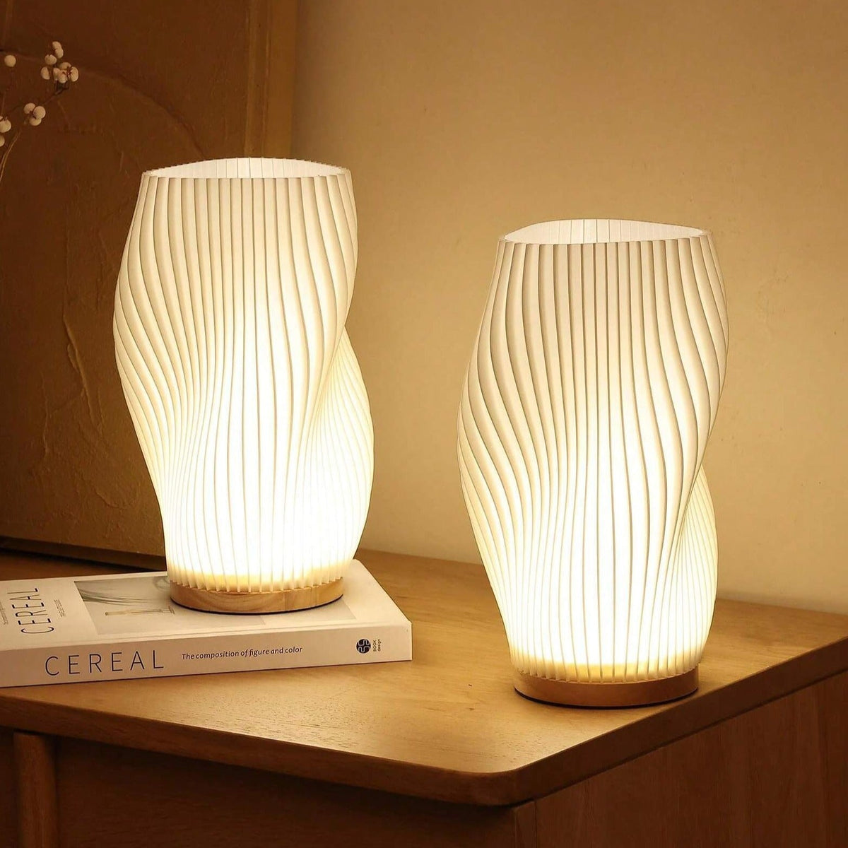 AuraWave™ dimbare USB tafellamp met touchbediening – 2 lichtkleuren