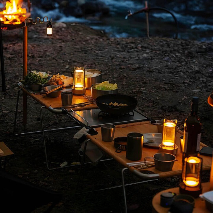 Auralight™ draadloze glazen tafellamp – dimbaar en spatwaterbestendig