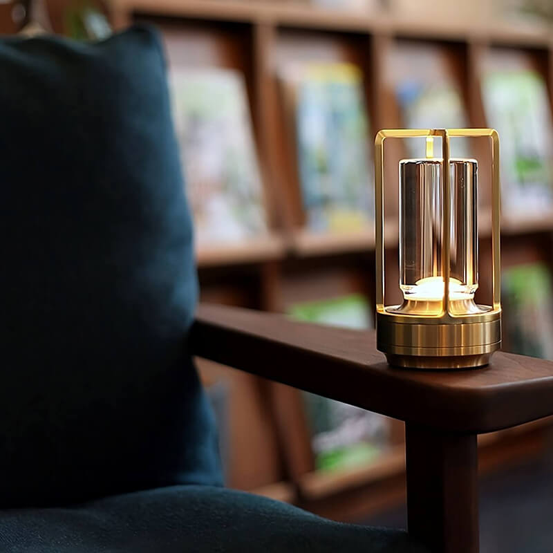 Auralight™ draadloze glazen tafellamp – dimbaar en spatwaterbestendig