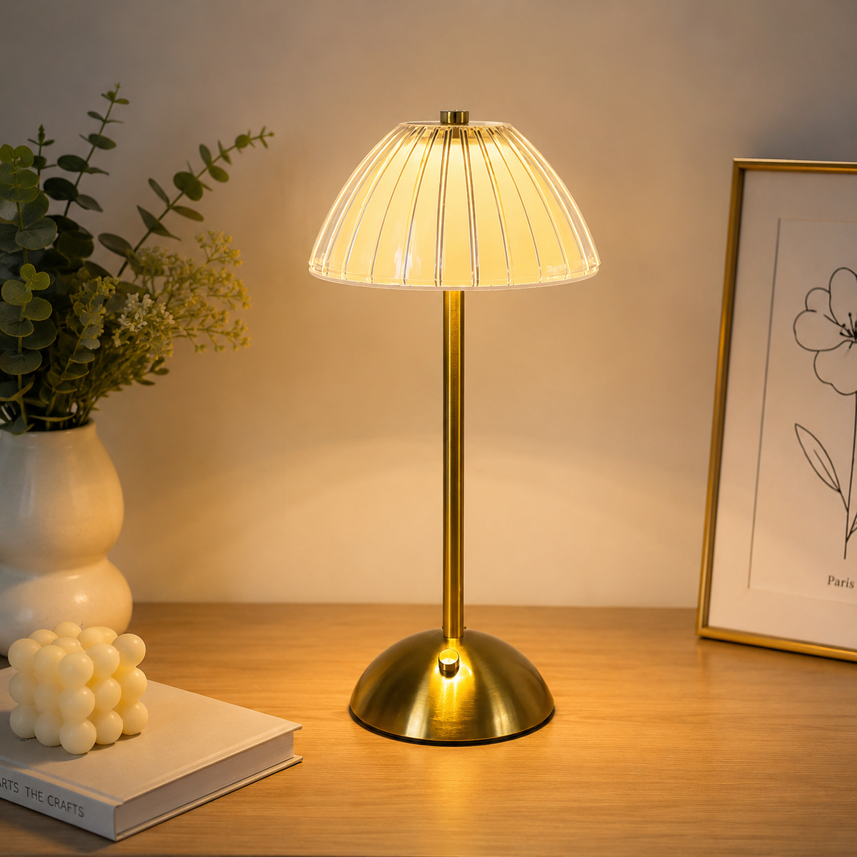 LumaGlow™ dimbare draadloze LED-tafellamp met touchsensor