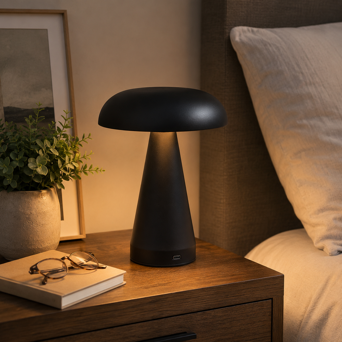 LumaGlow™ oplaadbare vintage USB-tafellamp