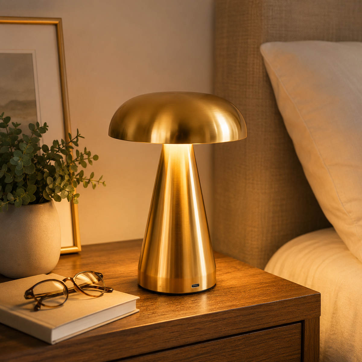 LumaGlow™ oplaadbare vintage USB-tafellamp
