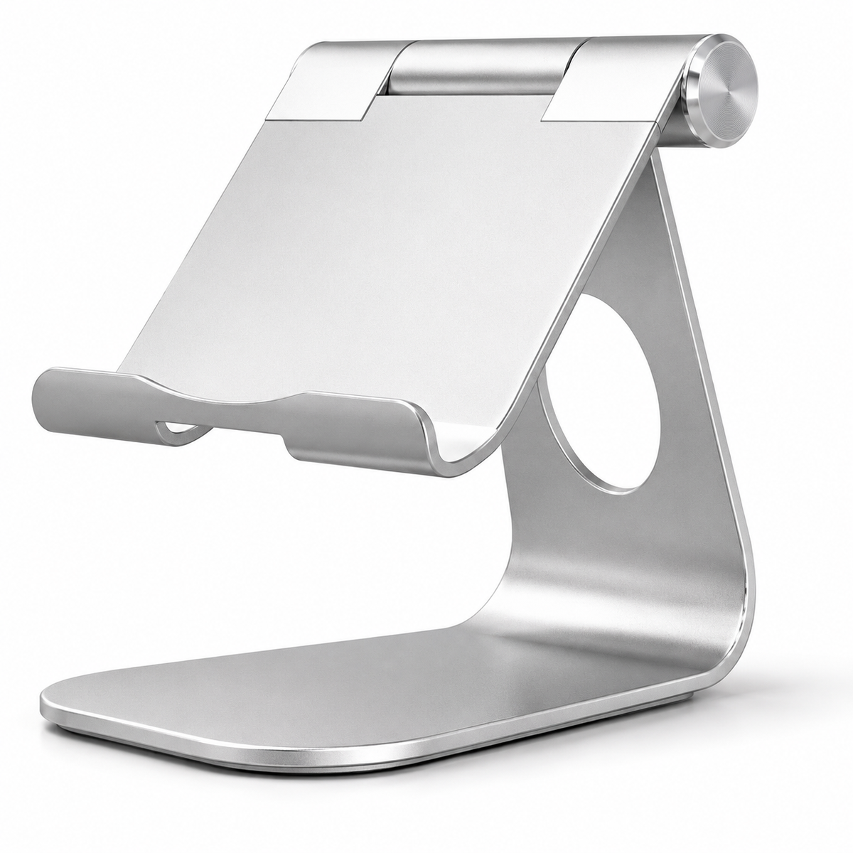 Tabletstandaard verstelbaar - Inklapbaar - Aluminium - Zilver - 4 tot 13 inch