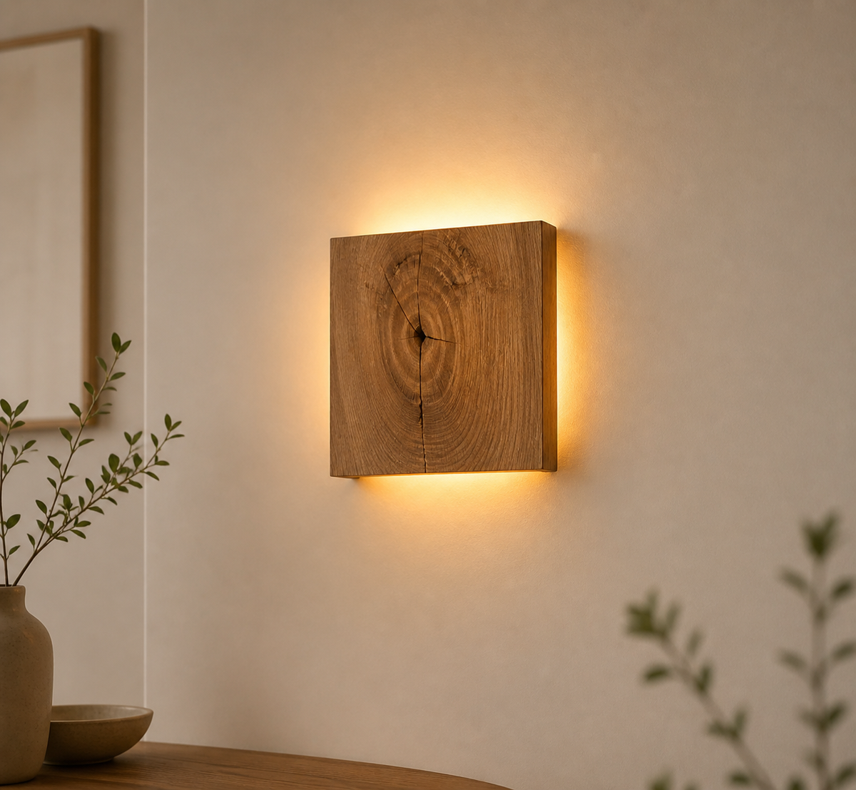 LightSquare – Holz Wandleuchte