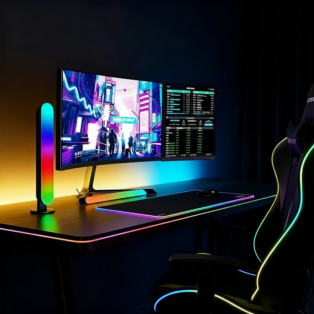 AURADESK – USB RGB Light Bar with Multiple Color Modes