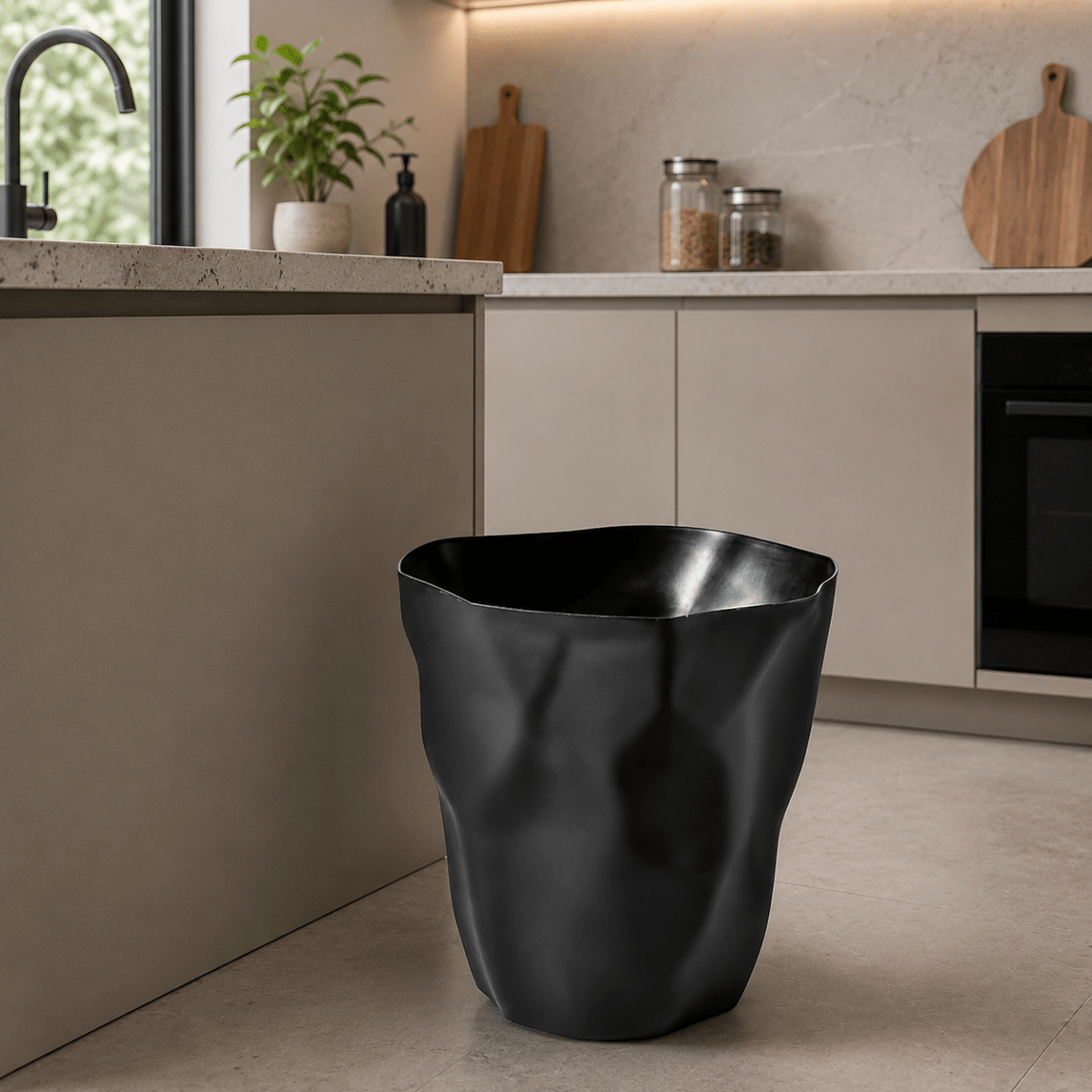 FORMAFLOW – Minimalist trash can with a distinctive silhouette