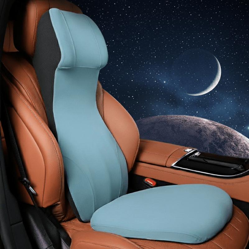 ERGOCARVE – Integrated Car Neck & Lumbar Support made of Memory Foam