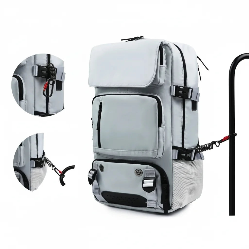 TRAVELMAX Pack - Large waterproof travel backpack with USB port