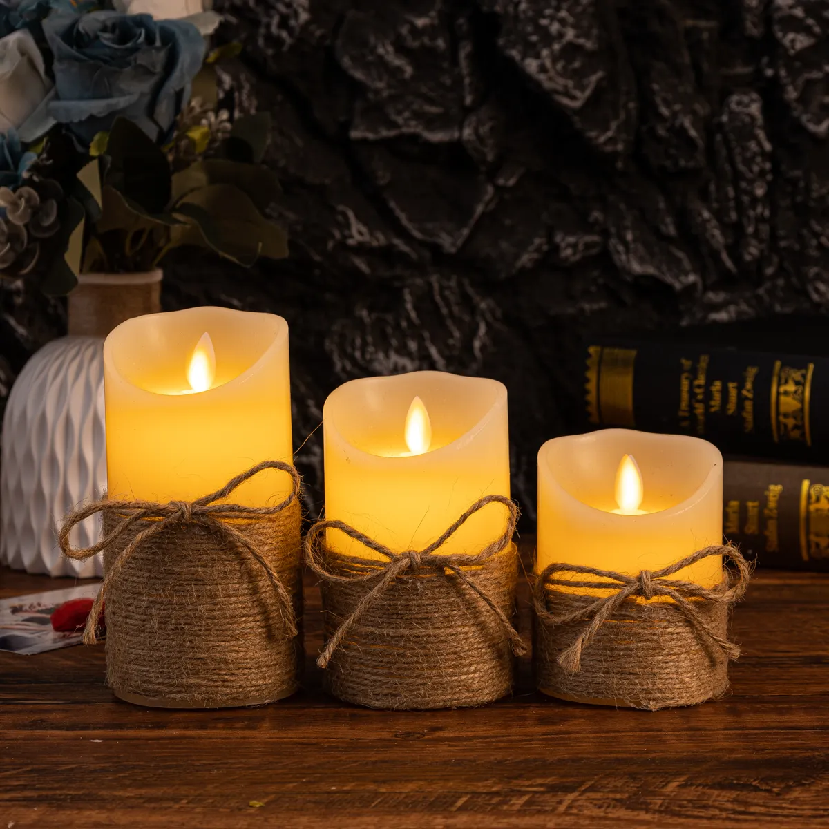 Autumn - Vuurloze Kaars met Sfeervolle Verlichting