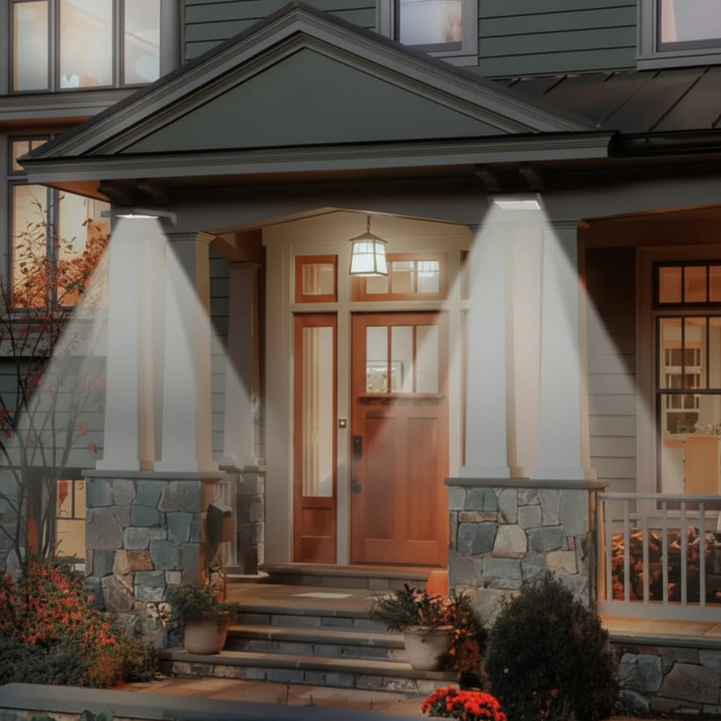 LumiGuard solar spotlight - LED outdoor light with motion sensor & remote control