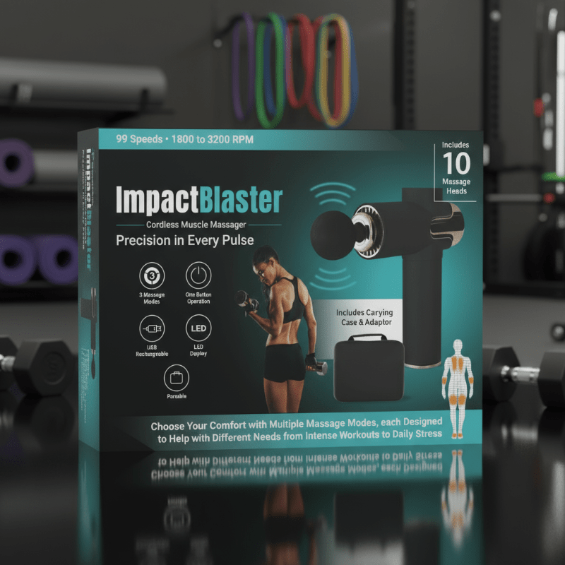 QUANTUPULSE – Powerful wireless massage gun for full body regeneration
