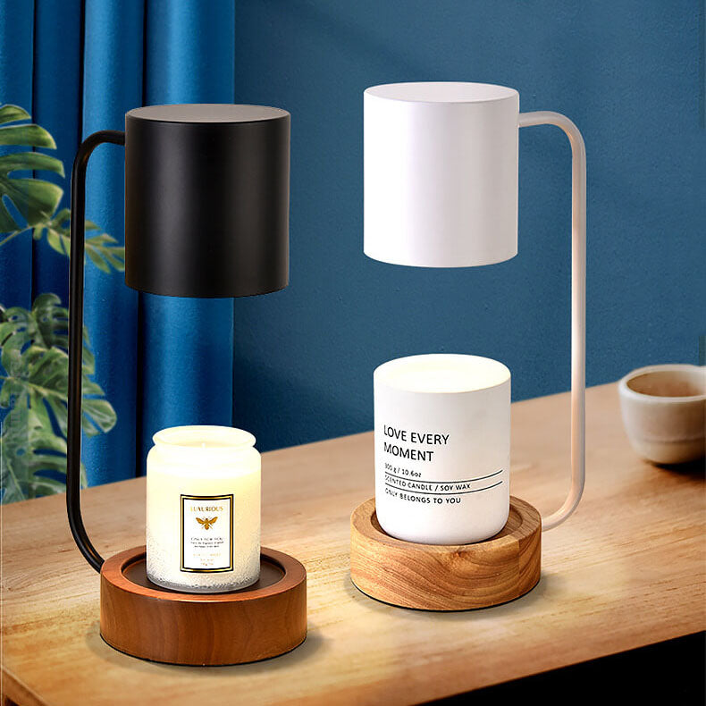 LumiNest™ Japanse dimbare tafellamp van hout en metaal