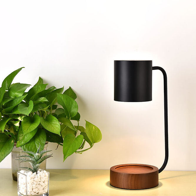 LumiNest™ Japanse dimbare tafellamp van hout en metaal