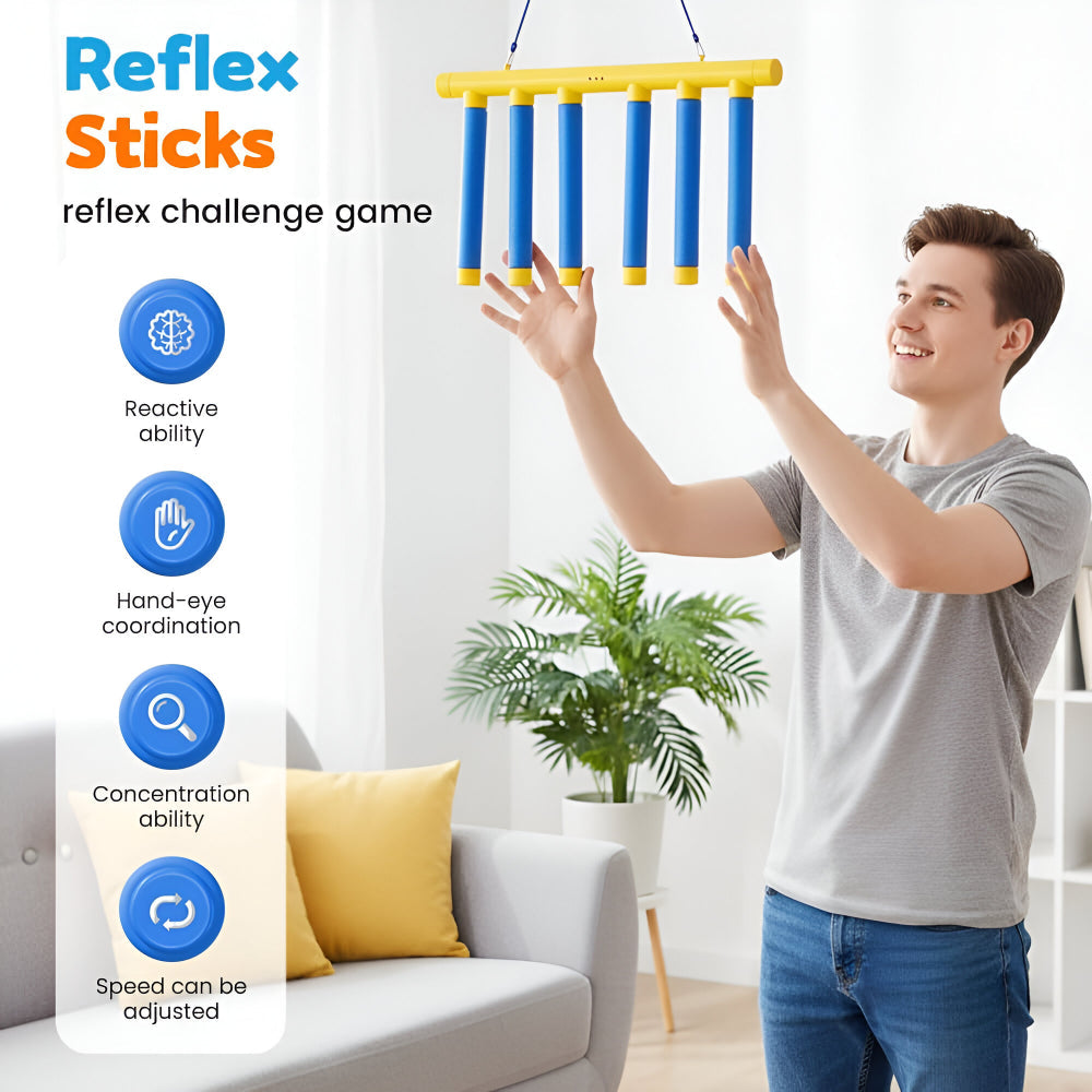 Reaction Game Kids Reflex Training Falling Stick Drop Toy