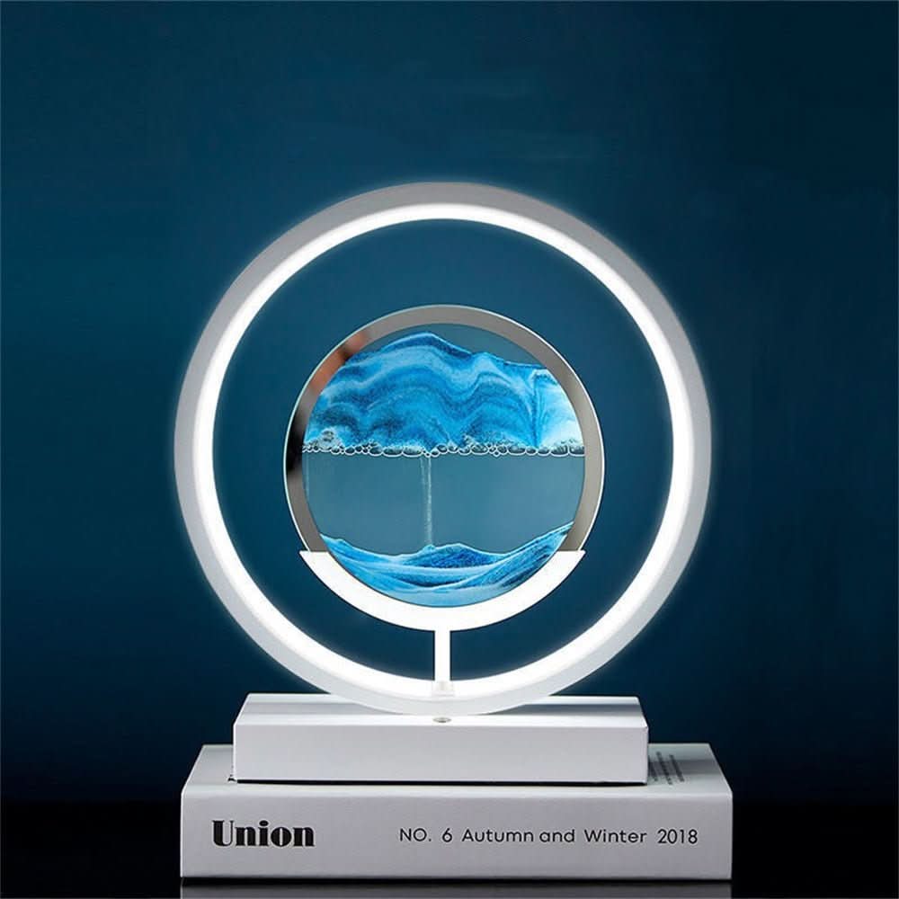 SANDFLOW – 3D LED Sand Art Table Lamp with USB Charging for Relaxing Ambiance