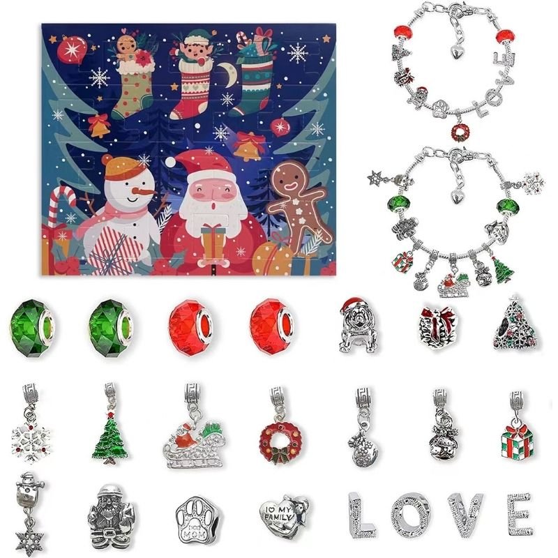 DIY Christmas Bracelet Advent Calendar for 24 Days of Crafting Fun