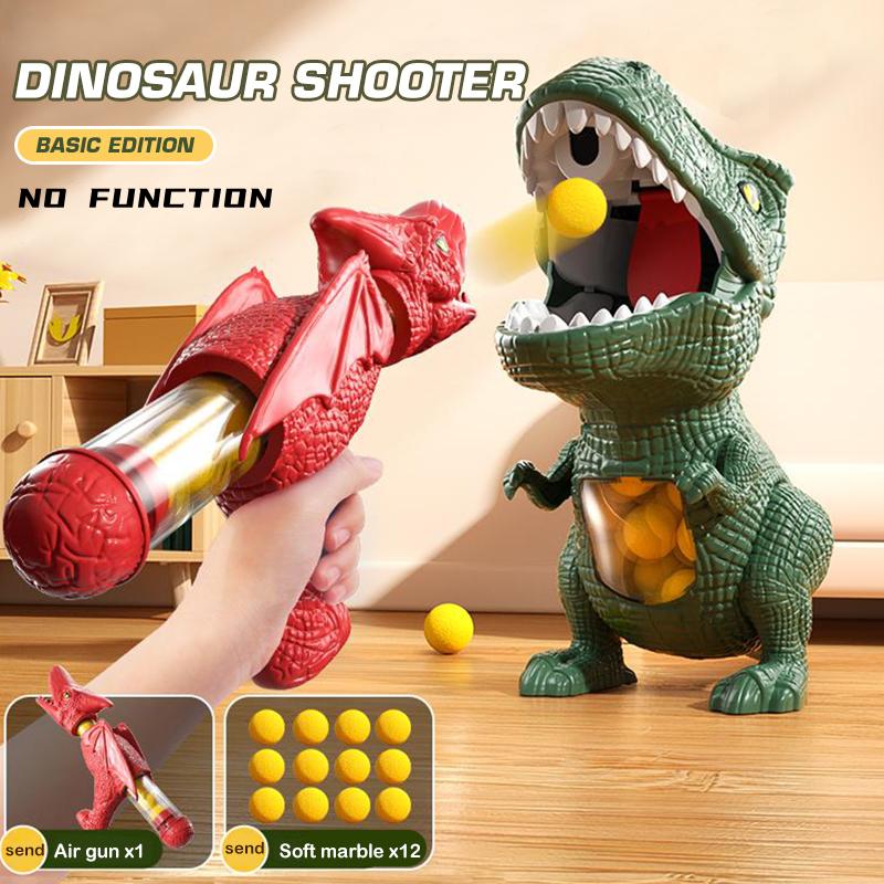 DINOPOP BLASTER – Dinosaur shooting game for children with soft foam balls & target board
