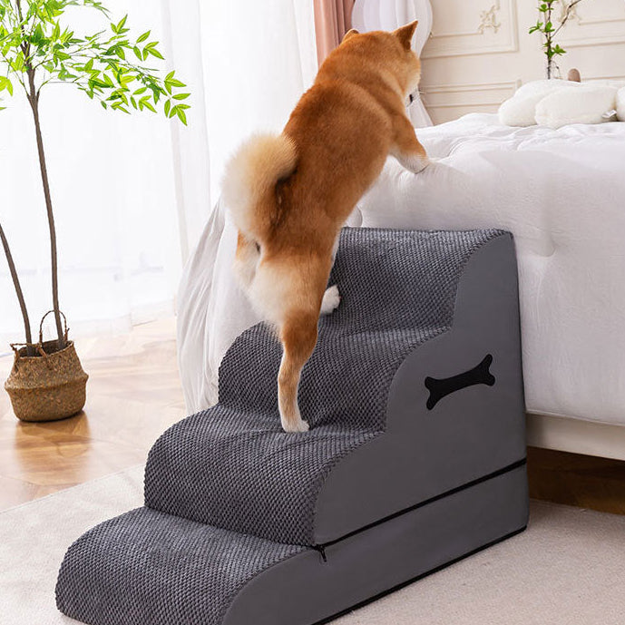 Olli – Komfortable Hundetreppe mit sanfter Rampe für sicheren und einfachen Zugang