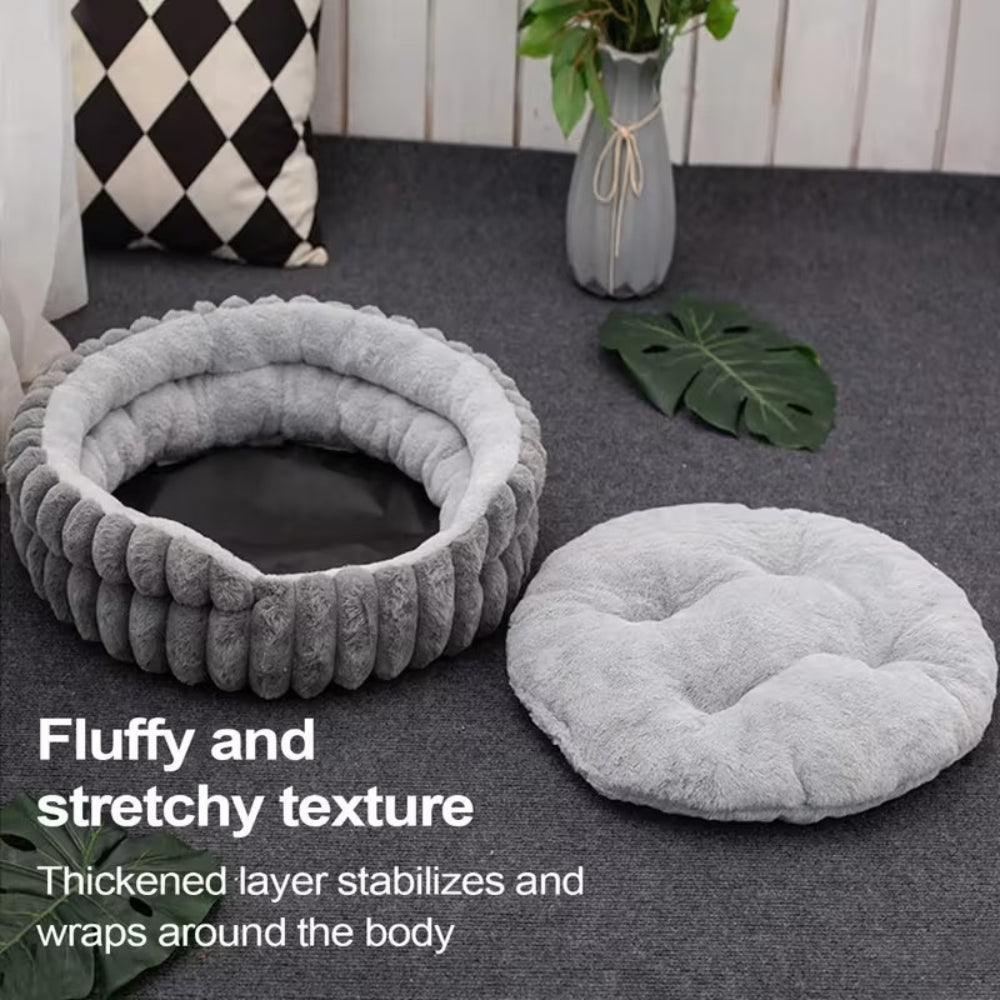 Classic Plush Donut Nest Pet Bed