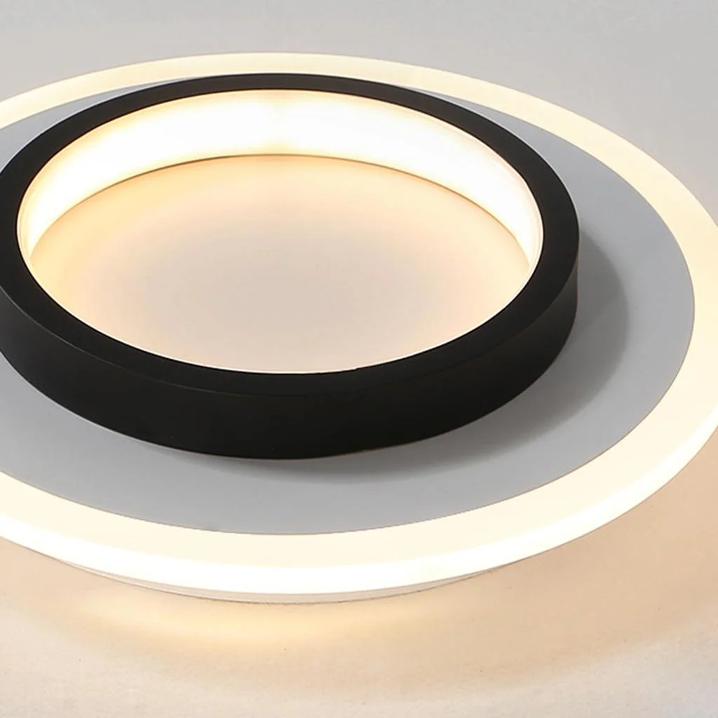 Plafondlamp met vlakke ronde diffuser ontwerp