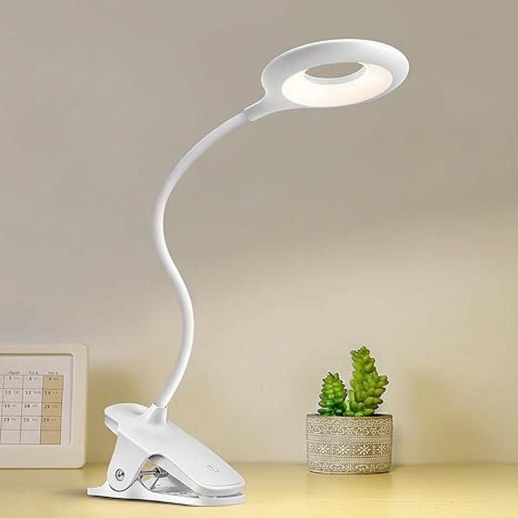 LUMICLIP – USB LED Reading Lamp with Clip, Dimming Function, and Adjustable Neck