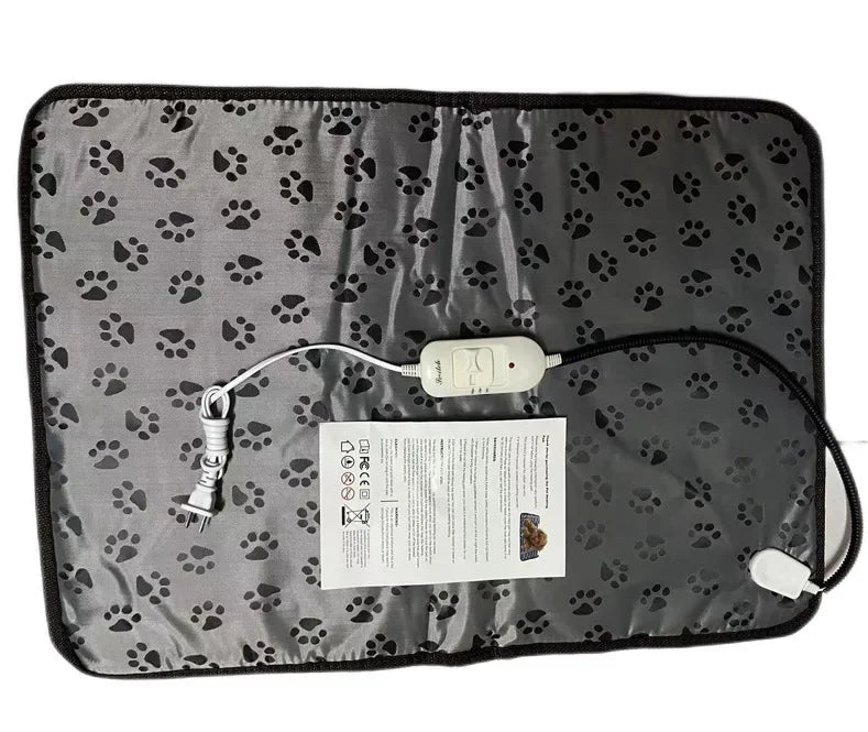 PawTherm Heizmatte für Haustiere | Temperaturkontrolle & Timer | Wasserdicht & Sicher | Für Hunde & Katzen