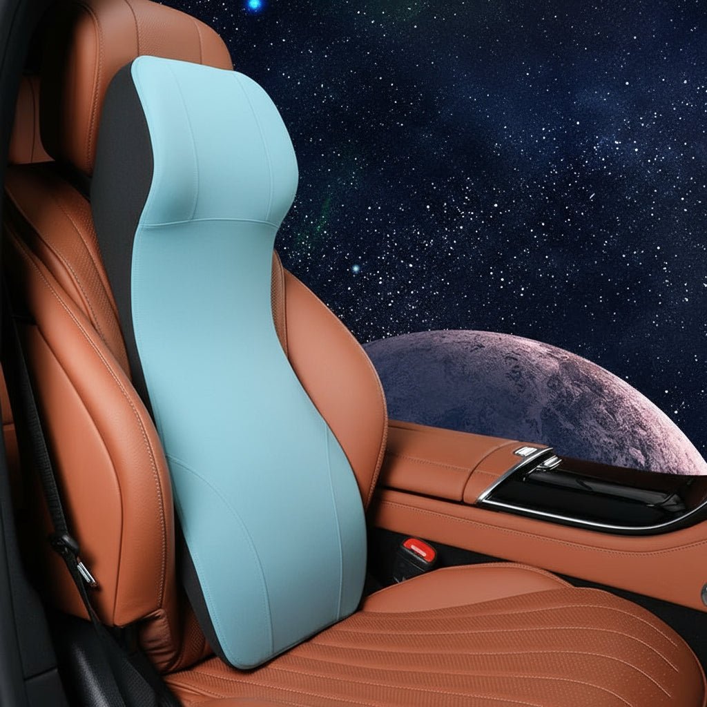 ERGOCARVE – Integrated Car Neck & Lumbar Support made of Memory Foam