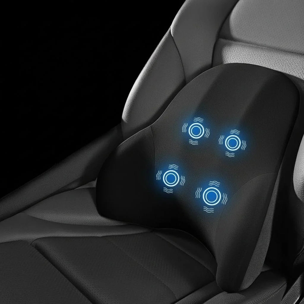 VIBRAREST – Electric Neck & Lumbar Support Cushion for Car & Office