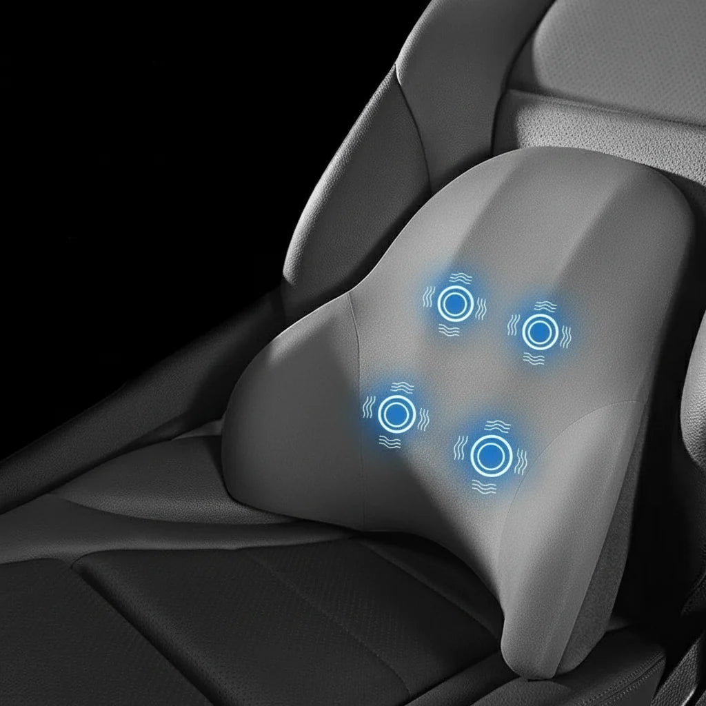 VIBRAREST – Electric Neck & Lumbar Support Cushion for Car & Office