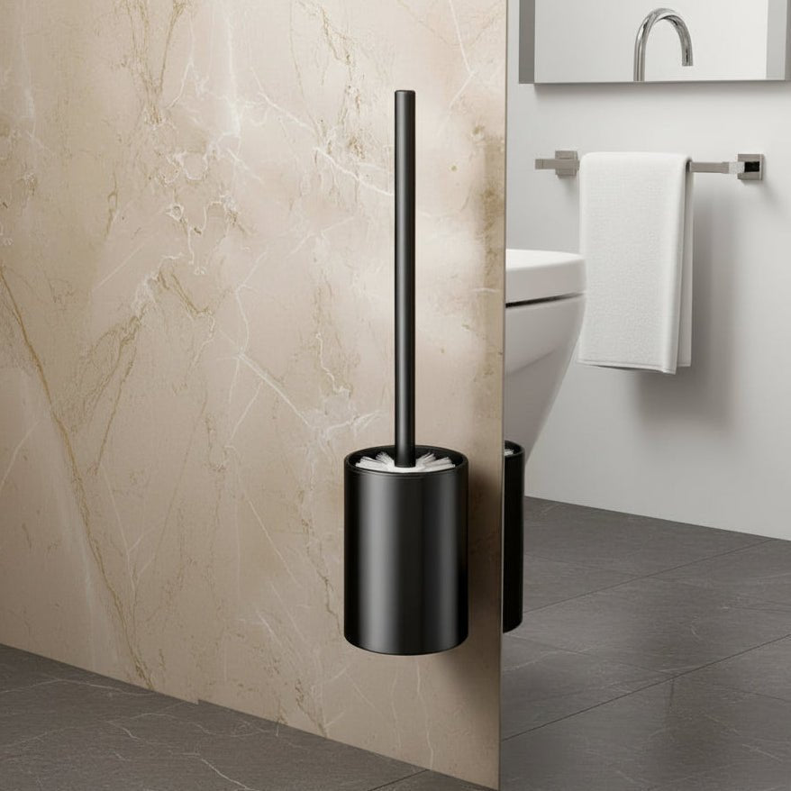 SPACELOO – Space-saving aluminum toilet brush set for modern bathrooms