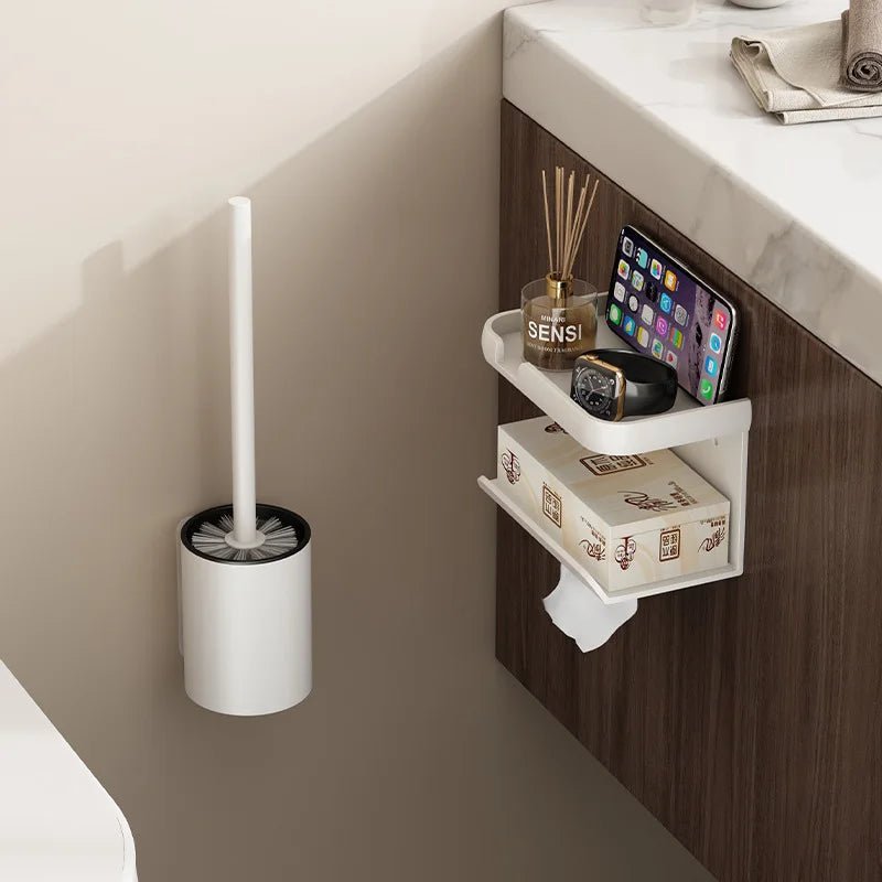 SPACELOO – Space-saving aluminum toilet brush set for modern bathrooms