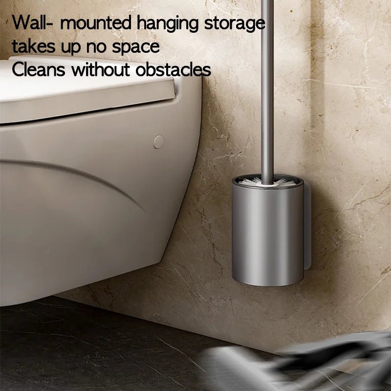 SPACELOO – Space-saving aluminum toilet brush set for modern bathrooms
