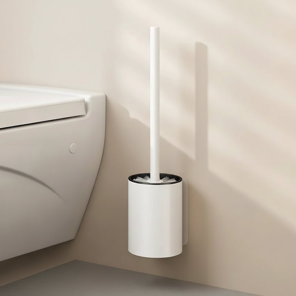 SPACELOO – Space-saving aluminum toilet brush set for modern bathrooms