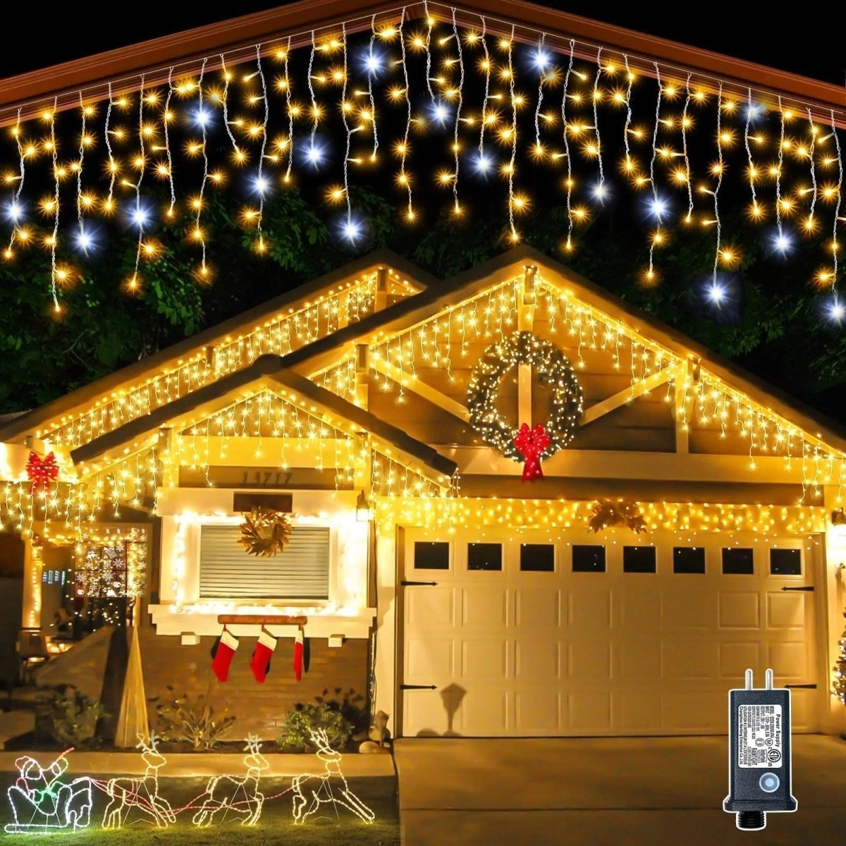 LED curtain string lights for magical holiday decor