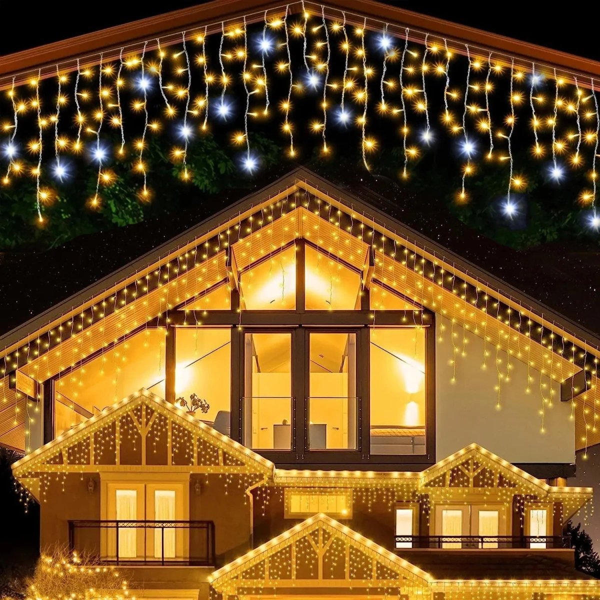 LED curtain string lights for magical holiday decor