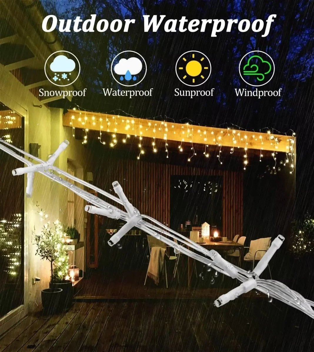 LED curtain string lights for magical holiday decor