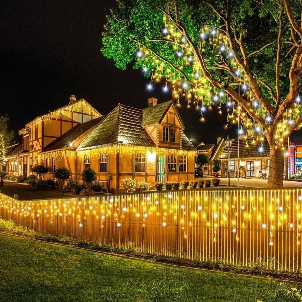 LED curtain string lights for magical holiday decor