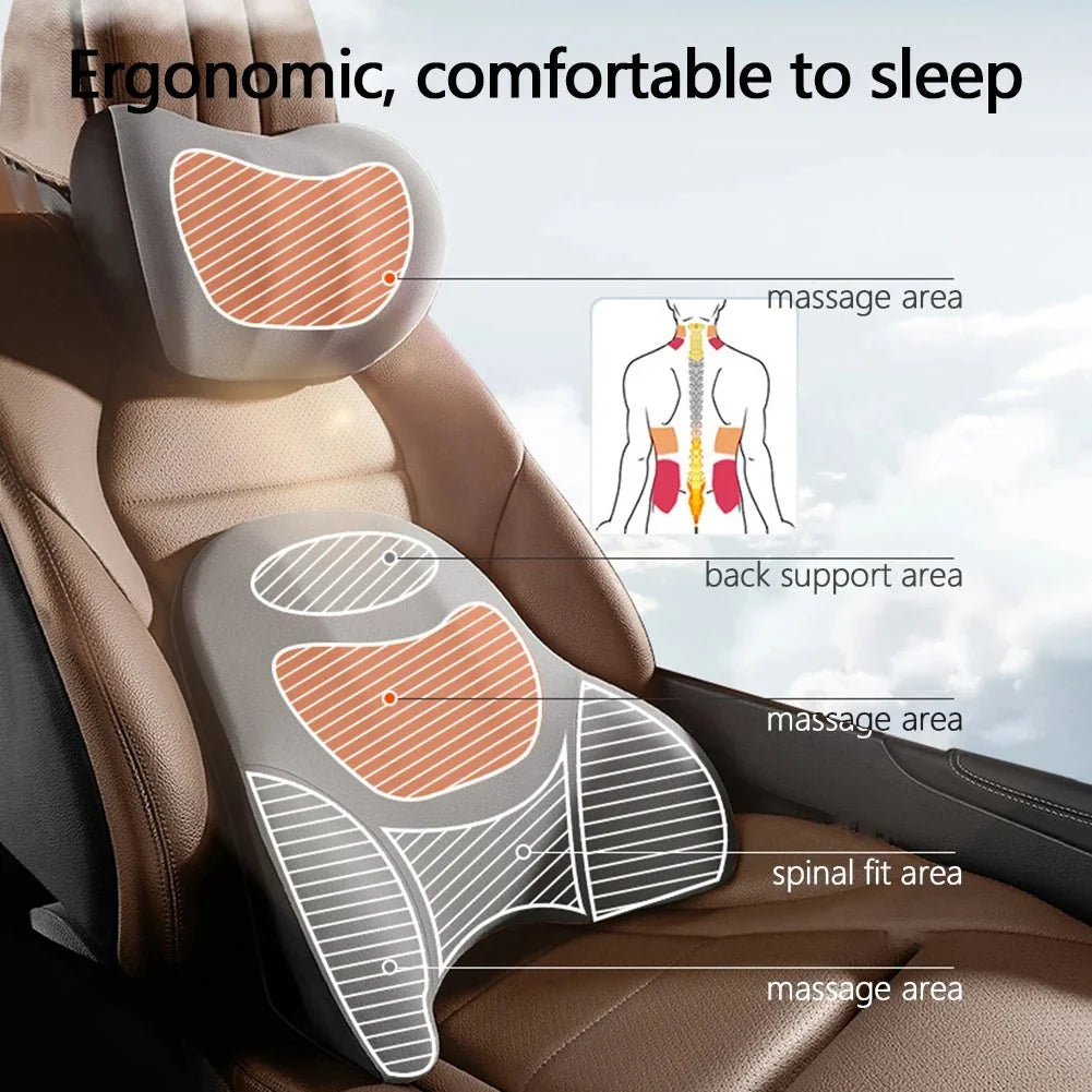 VIBRAREST – Electric Neck & Lumbar Support Cushion for Car & Office