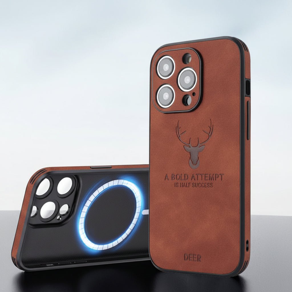 LuxeShield – Leather iPhone Case with Shock Protection & Elegant Design