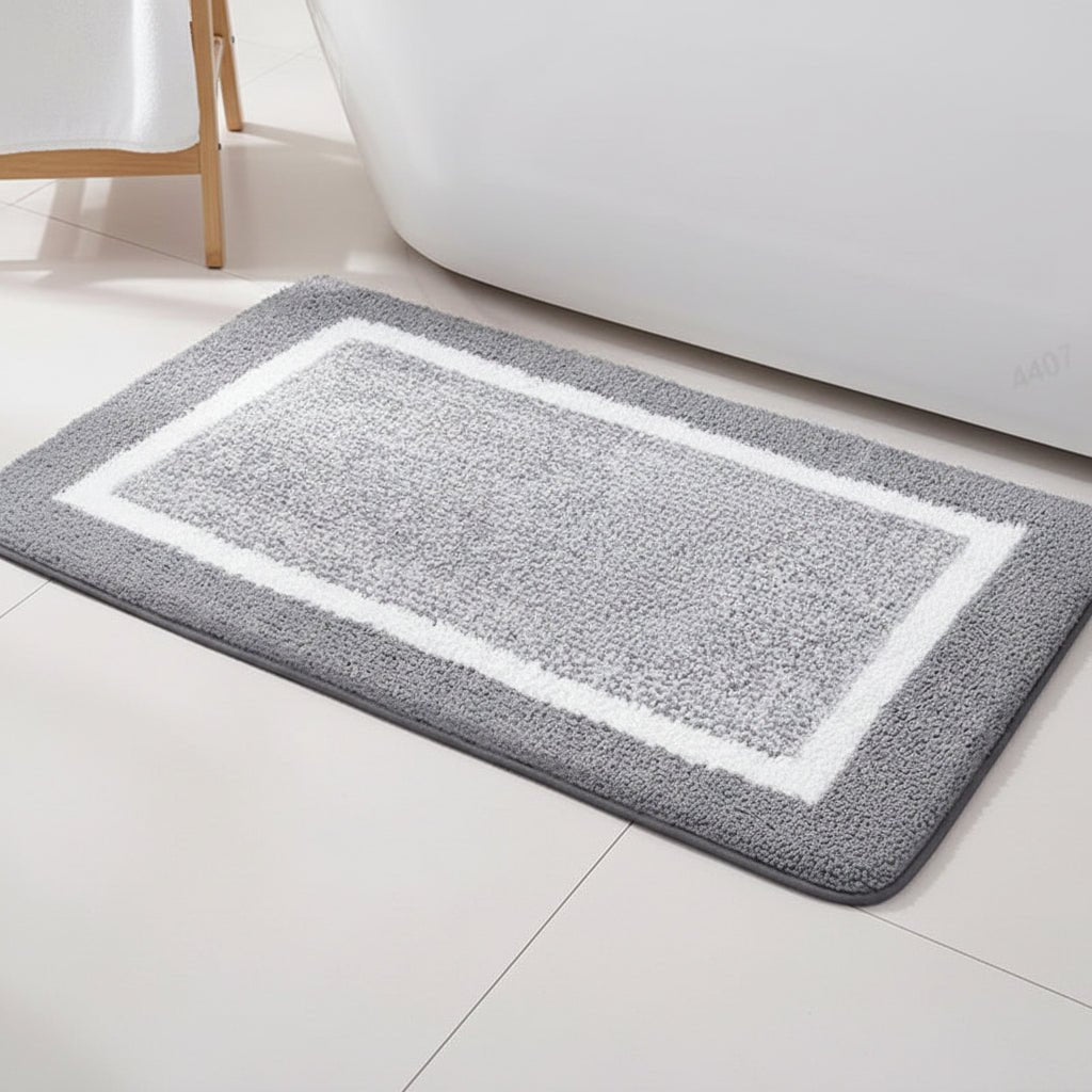 BATHBLISS – Soft Non-Slip Microfiber Bath Mat for Bathroom & Living Room