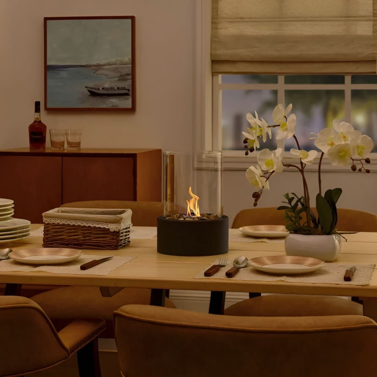 SLEEKFLAME – Smoke-Free Table Fireplace for Stylish Indoor & Outdoor Use