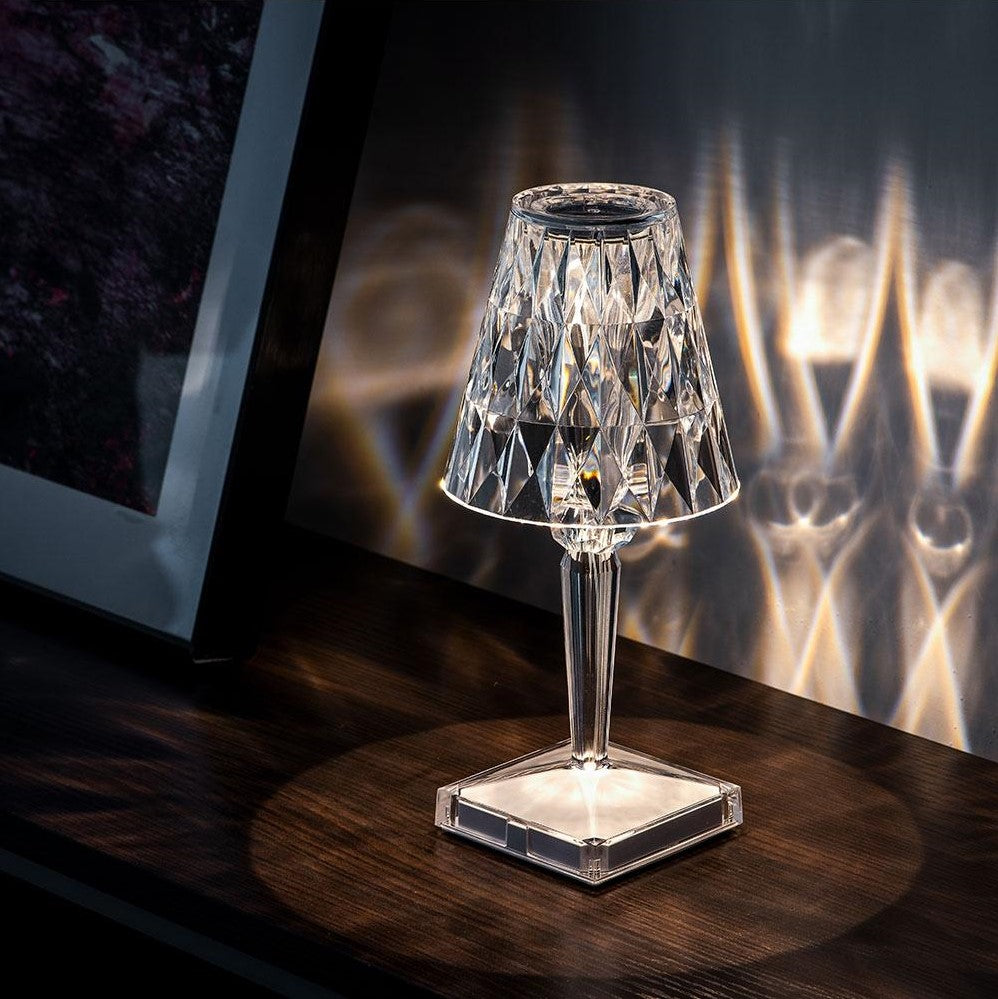 LumaSphere™ kristallen tafellamp met 3 lichtkleuren
