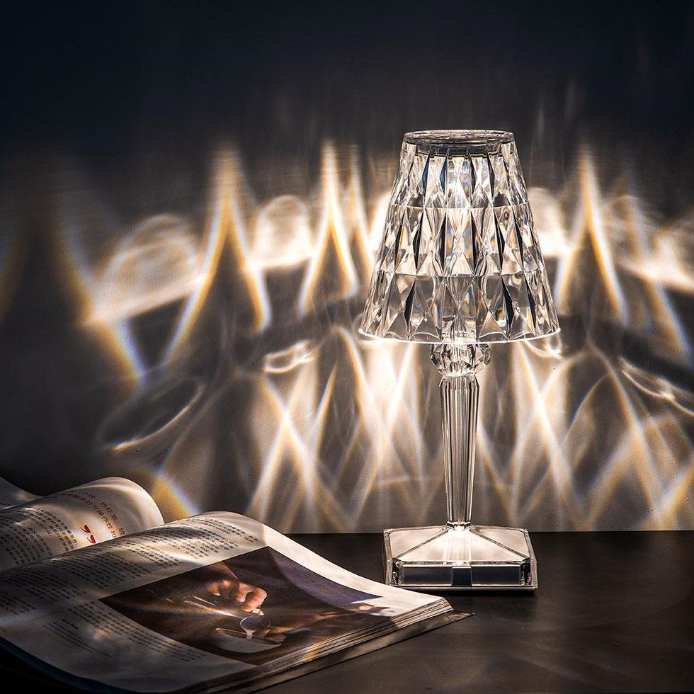 LumaSphere™ kristallen tafellamp met 3 lichtkleuren